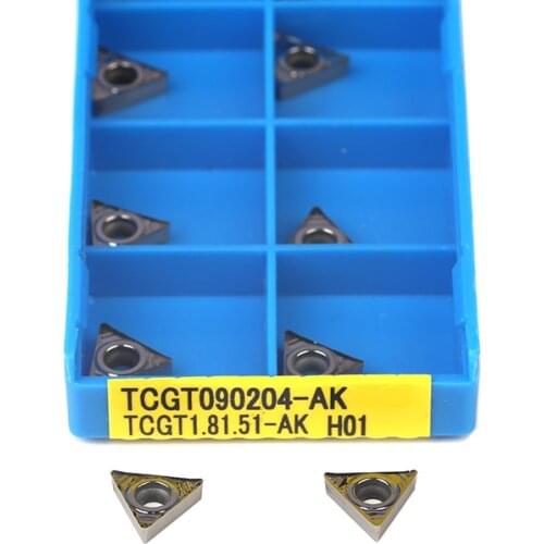 10pcs TCGT090202-AK H01 TCGT090204-AK H01 CNC Lathe Turning Blade TCGT090208-AK H01 Carbide cutting Insert,Aluminum turning Tool