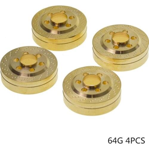 2PCS/4PCS Brass Counterweight 1.9" 2.2" Internal Brass Wheel Weights for 1/10 SCX10 TRX4 Defender G63 RC Car Accessories