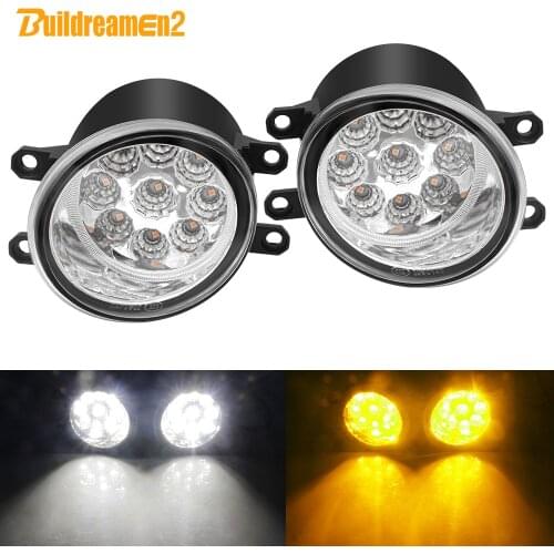 2 Pieces Car Fog Light Assembly LED Daytime Running Lamp DRL For Toyota Land Cruiser Prado RAV4 Yaris Prius 4Runner Highlander