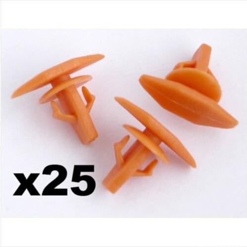 25x For Honda Rubber Weatherstrip Door and Boot Seal Clips- Orange- Civic, For CR-V etc
