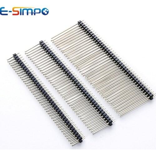 30pcs 2.54mm 2x40P Double Row PCB Header Straight Rohs Gold-Plate L7.5-11-13-15-17-19-21-23-30-40mm Male Pin Header Connector