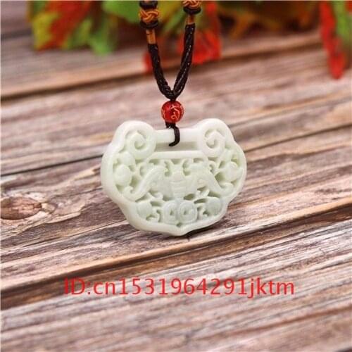 Amulet Pendant Bat Jewelry Fashion Jade Carved Double-sided for Charm White Natural Necklace Accessories Chinese Men Gifts