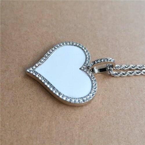 Sublimation blank heart wings necklaces pendants fashion hot transfer printing keychains jewelry consumables 3pcs/lot