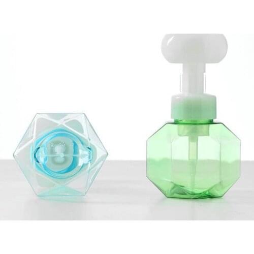 Liquid Soap Dispenser Empty Bottle Multi Purpose Foaming Pump 300ML 1Pcs for Household for Shower Gel Flower Shape Foam PETG/PP