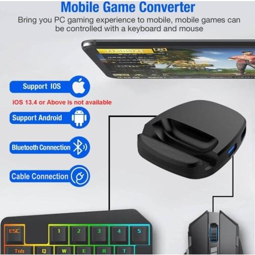 PUBG Gamepad Keyboard-Mouse-Converter Bluetooth BattleDock Mobile Game converter For FPS Games like PUBG COD AOV FreeFire