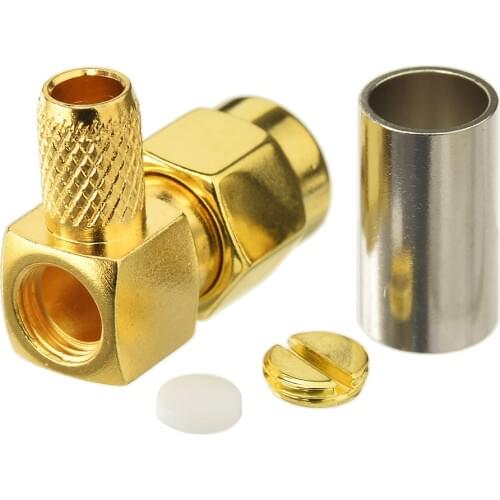 Superbat SMA Jack Bulkhead Connector Crimp Cable Mount for RG58 RG400 RG142 LMR195 Cable or Walkie Talkies Connector