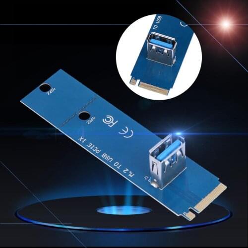 Notebook Smartphone Expansion Graphic Extender Card M.2/NGFF to USB3.0 Port PCI-E Converter for Bitcoin Miner Mining