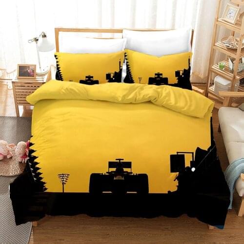 Home Textiles Racing Bedding Duvet Cover Sets 3pcs Automobile Race Print Pattern Quilt Cover with Pillowcase for Teens Boy Gift