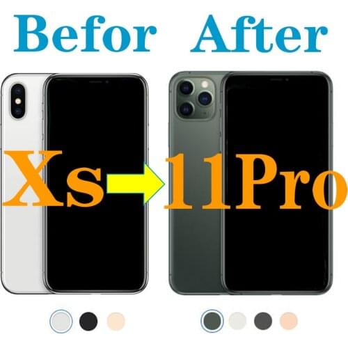 DIY Housing for iPhone Xs like 11Pro, for iPhone Xs Convert to11pro Shell, Turn Xs into 11 Pro Chassis Replacement Free case