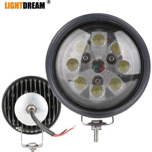 40W Round Led Driving Light With Rubber Sleeve For Case IH Front Fender Light Rear Mount + Bottom Mount Bracket Led Flood Bulbs