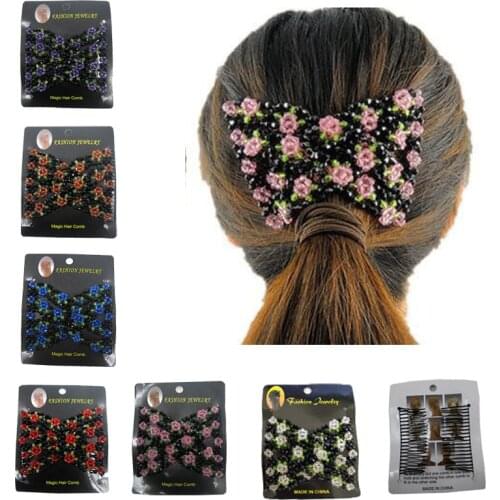 Fashion Hair Style Hairpin DIY Retro Elastic Magic Hair Comb Hair Changer Hairpin Magic Comb Female Hair Accessories