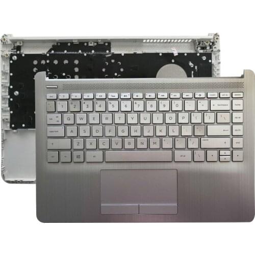 NEW Laptop Case Palmrest Upper Case With Backlight keyboard Touchpad For HP 14-CF 14S-CF 14S-CR 14-DF 14-DK Silver L48648-001