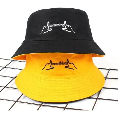 Unisex Cotton Bucket Hats Women Summer Sunscreen Panama Hat Men Solid Sunbonnet Fedoras Outdoor Fisherman Beach Cap Black D241
