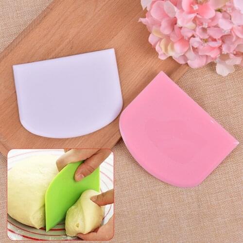Plastic Cake Cream Spatula Dough Knife Cutter Butter Batter Scraper Decorating Plain Smooth Edge Spatulas Baking Pastry Tools