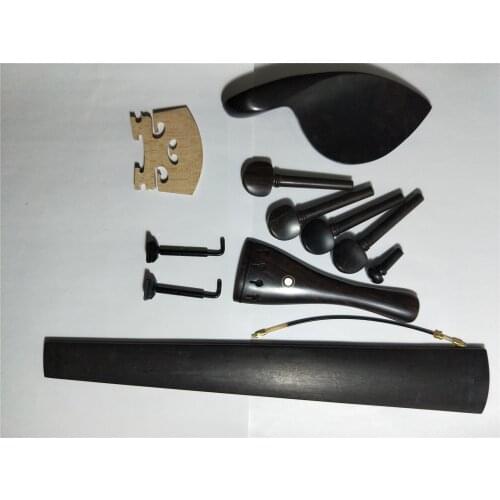 1 Set Viola Fitting Including The Tail Piece Pegs Chin Rest End Pin Etc