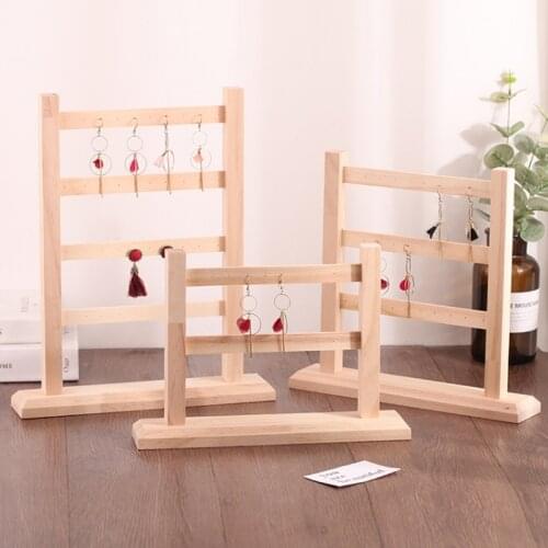 Solid Wood Jewelry Display Stand Earrings Earrings Earrings Display stand Creative Jewelry Display Props European Minimalist