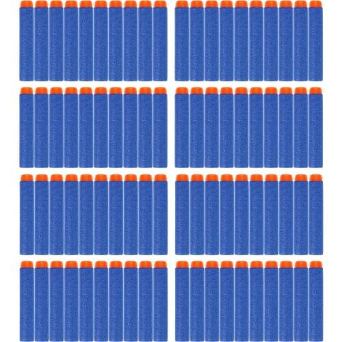 100PCS For Nerf Bullets Soft Hollow Hole Head 7.2cm Refill Darts Toy Gun Bullets for Nerf Series Blasters Xmas Children Gifts