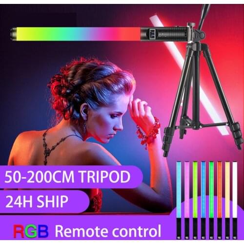 RGB Stick Handheld Photography Lighting Wand Flash Fill Light With Tripod Stand Party Colorful LED Lamp Speedlight Video