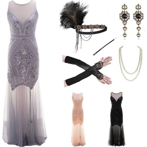 Real Shot Sexy See-Through Backless Latin Dress Banquet Party Costumes Shiny Sequin Retro 1920s Clothing Rumba Clothes DQL4218