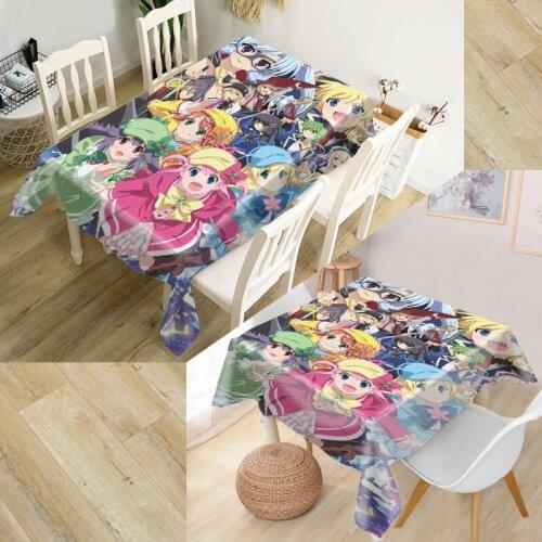 ShunQian Flip Flappers Tablecloth 3D Oxford Fabric Square/Rectangular Dust-proof Table Cover For Party Home Decor TV Covers