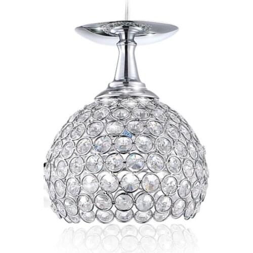 Modern Simple Iron Crystal Chandelier E27 bulb led lamps Wine Cup Restaurant Chandeliers lighting led lustre lamps Z5