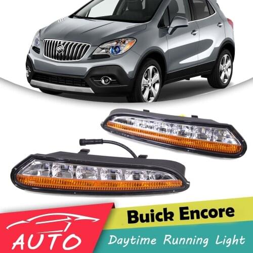 LED DRL Daylight for Buick Encore / Opel Mokka 2012 2013 2014 2015 Daytime Running Light Driving Fog Lamp with Turn Signal