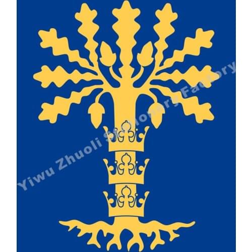 Sweden Blekinge County Flag 120X120cm (4x4FT) 120g 100D Polyester Double Stitched High Quality Banner Free Shipping