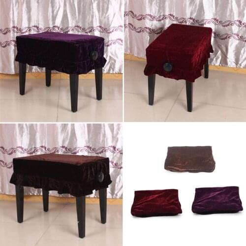 High Quality Anti Dust Pleuche Stool Cover Stool Seat Covers Piano Bench Pleated Slipcover Chair Protector for Piano