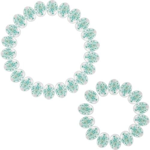 Xinyao 5pcs/lot Dried Real Flowers 18X25mm Glass Round Mixed Glass Cabochon for DIY Jewelry Findings