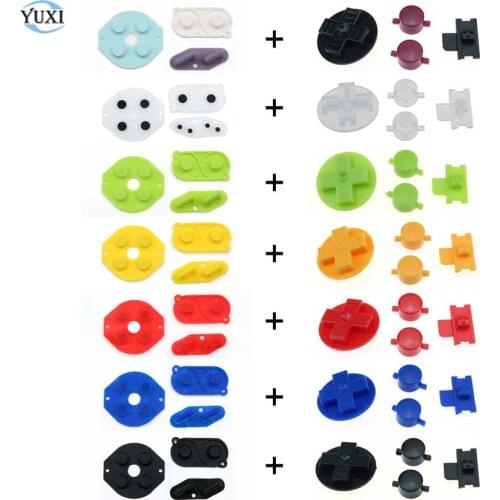 YuXi Rubber Conductive Button A B D pad Silicone Start Select Keypad & DIY Buttons Set For Gameboy Classic GB Repair parts