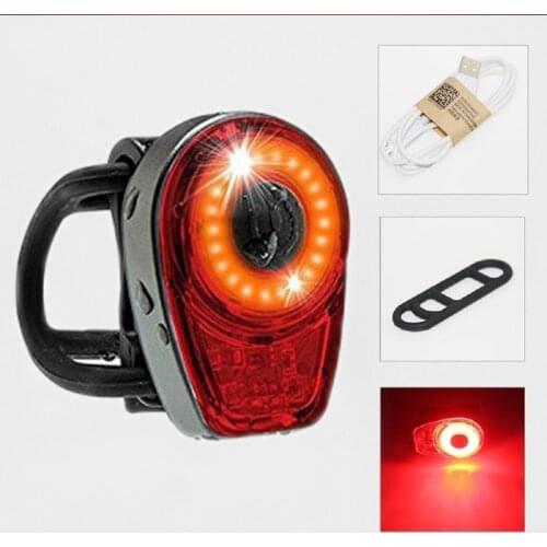 Bike Rear Tail Light Bright Smart Bicycle Warning Safety Lamp USB Rechargeable