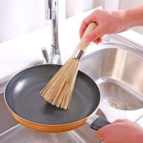1pc Cleaning and Cleaning Traditional Natural Bamboo Wok Brush Dishwashing Kitchen Tools High Quality Hot Sale