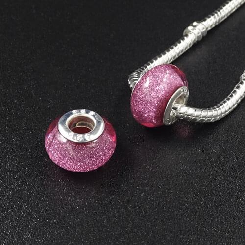 12pcs/lots Loose Resin Beads Fit Pandora Charm Bracelet & Bangles Glass Beads DIY Charms Spacer Beads & Jewelry Making