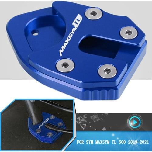 Motorcycle Accessories Kickstand Foot Side Stand Extension Pad Support Plate Enlarge Stands For SYM MAXSYM TL 500 2019 2020 2021