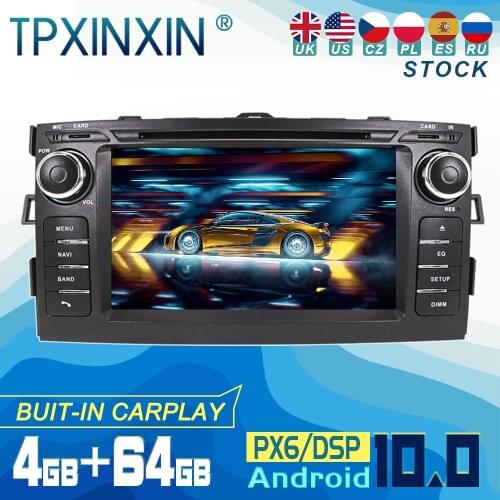 For Toyota Auris 2006-2012 Android 10 Carplay Radio Player Car GPS Navigation Head Unit Car Stereo WIFI DSP BT