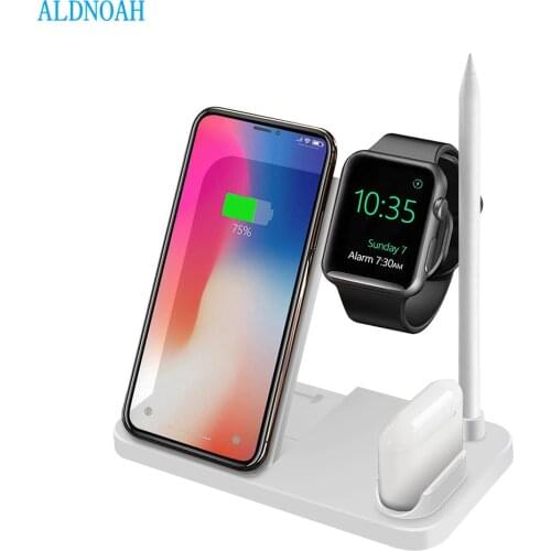 Wireless Charger 4 in 1 Fast Charging Station for Apple Watch Airpods Pro For iPhone 12 12 Pro 11 11 Pro 8 X and Samsung