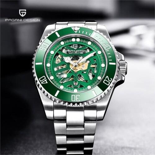 Pagani Design 2021 Classic Limited Edition Men' Mechanical Watch Waterproof Stainless Steel Gyro Openwork Design Automatic Watch