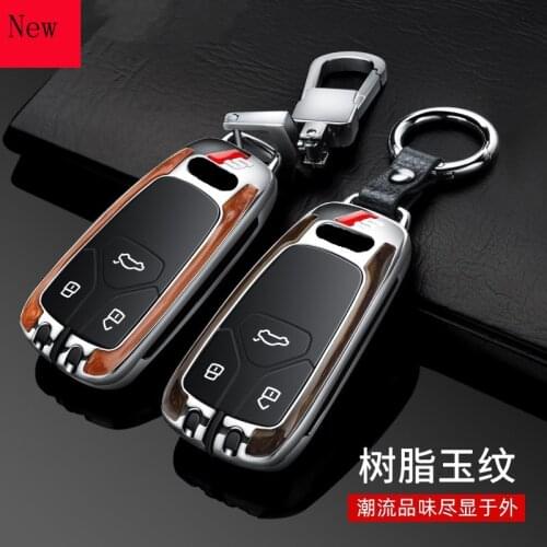 High-Quality Aluminium Alloy Car Smart Key Case Cover for Audi Q5l A4 A5 Q7 TT RS S4 A4L 2020 Car Accessories