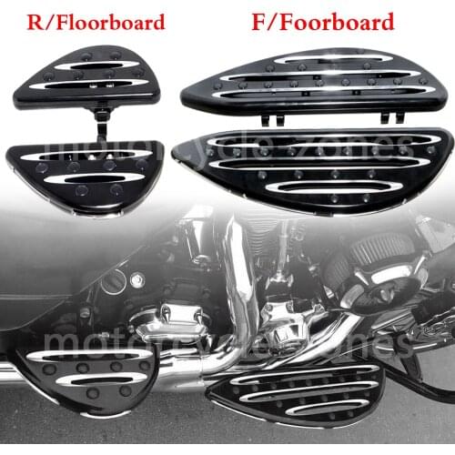 CNC Cut Front Driver & Rear Passenger Floorboard Pedal case For Harley Touring Glide Road King