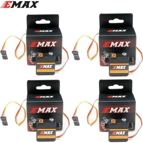Popular 4set/lot EMAX ES09MD Digital Servo Dual-bearing Specific Swash Servo for 450 RC Helicopters plane airplane tail servo