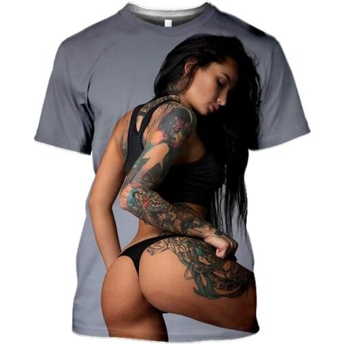 Unisex 3D printed T-shirt men and women sexy goddess Harajuku T-shirt mens fashion casual street clothing hip hop round neck sh