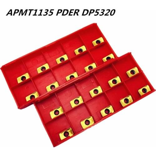 10PCS Lathe tool APMT1135 PDER DP5320 new high quality carbide blade metal turning tool APMT1135 lathe tool CNC milling cutter