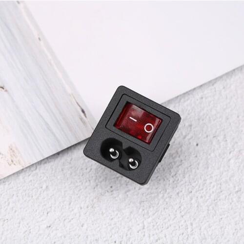Red Rocker Switch Fused Inlet Power Socket Fuse Switch Connector Plug Connector Hot Sale