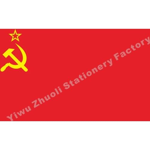 Red Russian Flag Of The Soviet Union 150X90cm 120g 100D Polyester Free Shipping Union Of Soviet Socialist Republics USSR CCCP