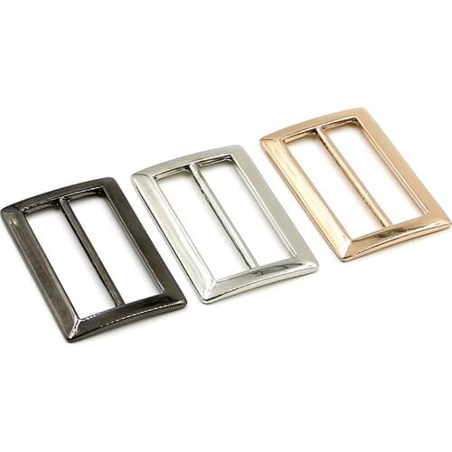 10PC Metal Wire Formed Half Single Roller Tri-Glides Belt Buckle For Handbag Shoe Strap Rectangle Leather Craft Repair DIY Decor