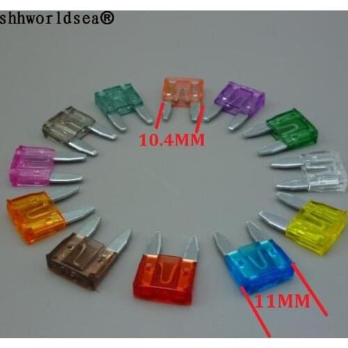 Shhworldsea 20pcs MINI Car Auto Blade Fuse 1A 2A 3A 5A 7.5A 10A 15A 20A 25A 30A 35A 40A