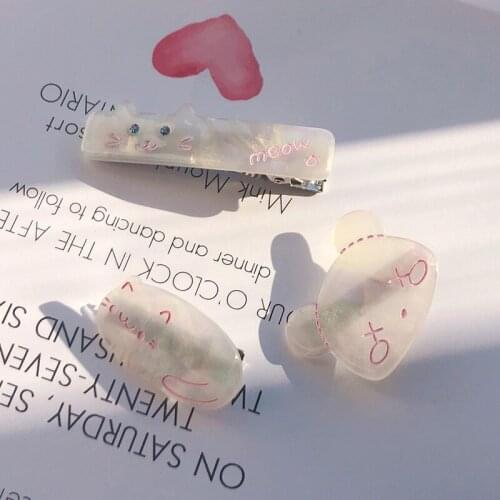 Fashion New Animal Acetate Hair Clip For Women Classic Trendy Girls Cat Bear Barrettes Hairpins Hair Accessories