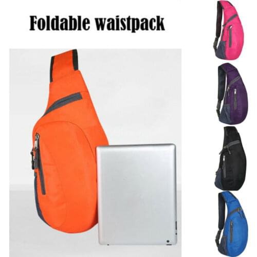 Men Chest Bag Pack Waterproof Travel Sport Cross Body Shoulder Sling Backpack Foldable Bag