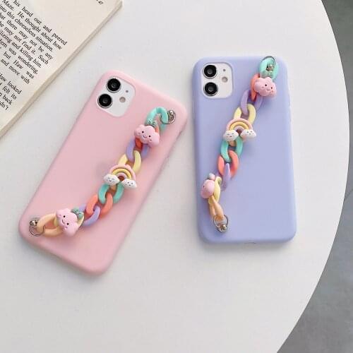 Cute Clouds Bracelet Soft Phone Case For Samsung Galaxy A51 A71 A32 A12 A42 A52 A72 A21 A21S A31 A10 A20 A30 A40 A50 A70 A20E
