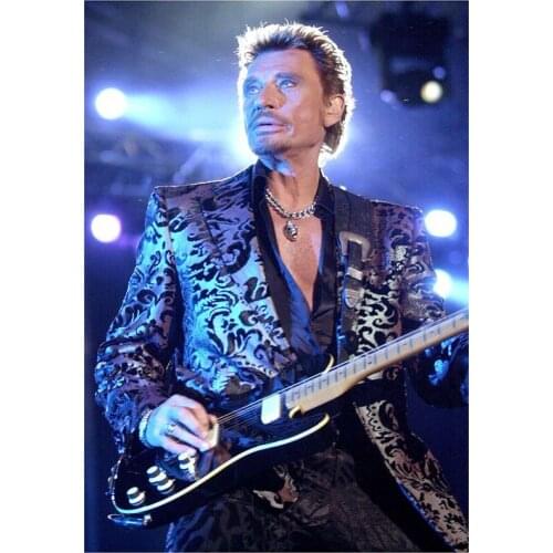 New Arrivals 5D DIY Full Round Diamond Painting Rock Singer Johnny Hallyday 3D Embroidery Cross Stitch Mosaic Home Decor Y1315